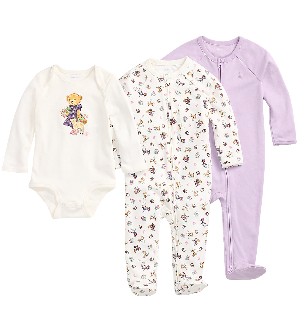 Boîte Cadeau Polo Ralph Lauren - 5 Parties - Cream av. Peluches