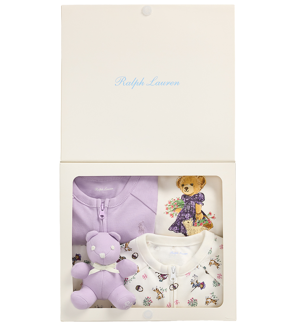 Boîte Cadeau Polo Ralph Lauren - 5 Parties - Cream av. Peluches