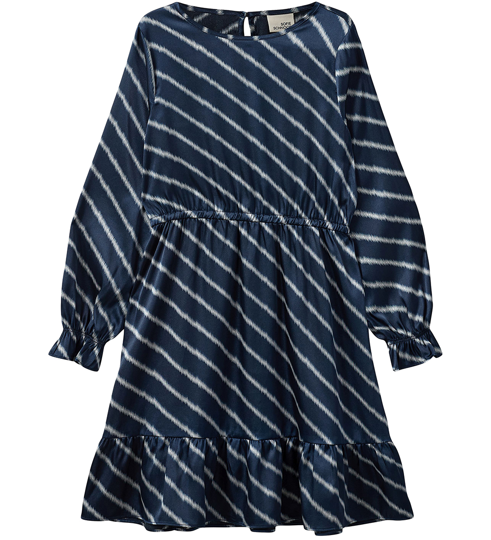 Sofie Schnoor Dress - Navy Blue w. Stripes