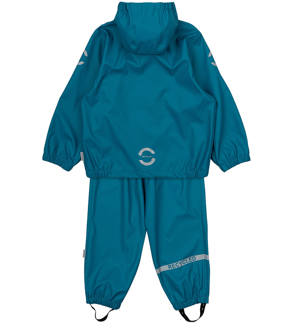 Mikk-Line Rainwear w. Suspenders - PU - Recycled - Celestial