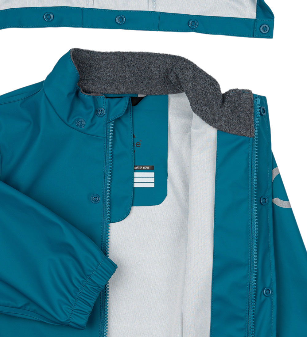 Mikk-Line Rainwear w. Suspenders - PU - Recycled - Celestial