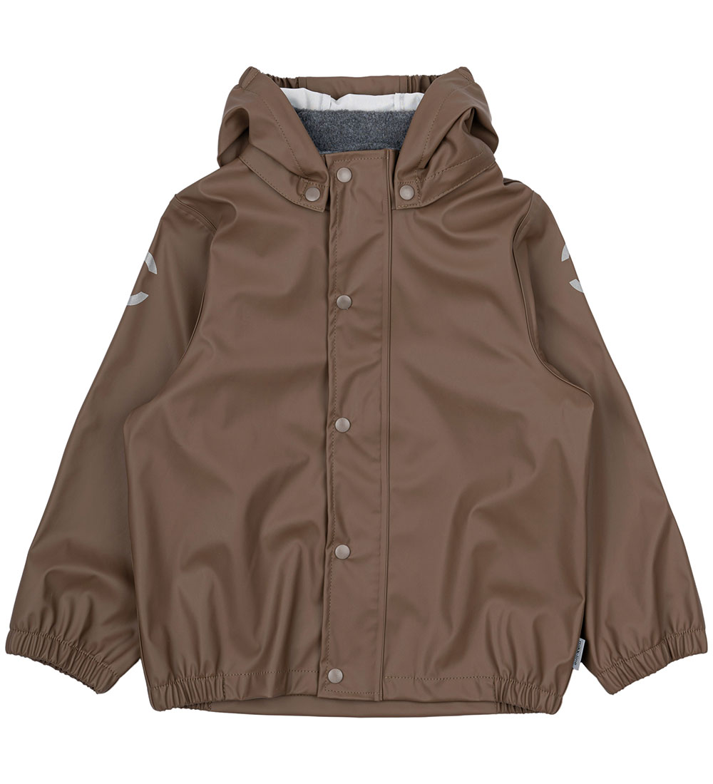 Mikk-Line Rainwear w. Suspenders - PU - Recycled - Chocolate Chi