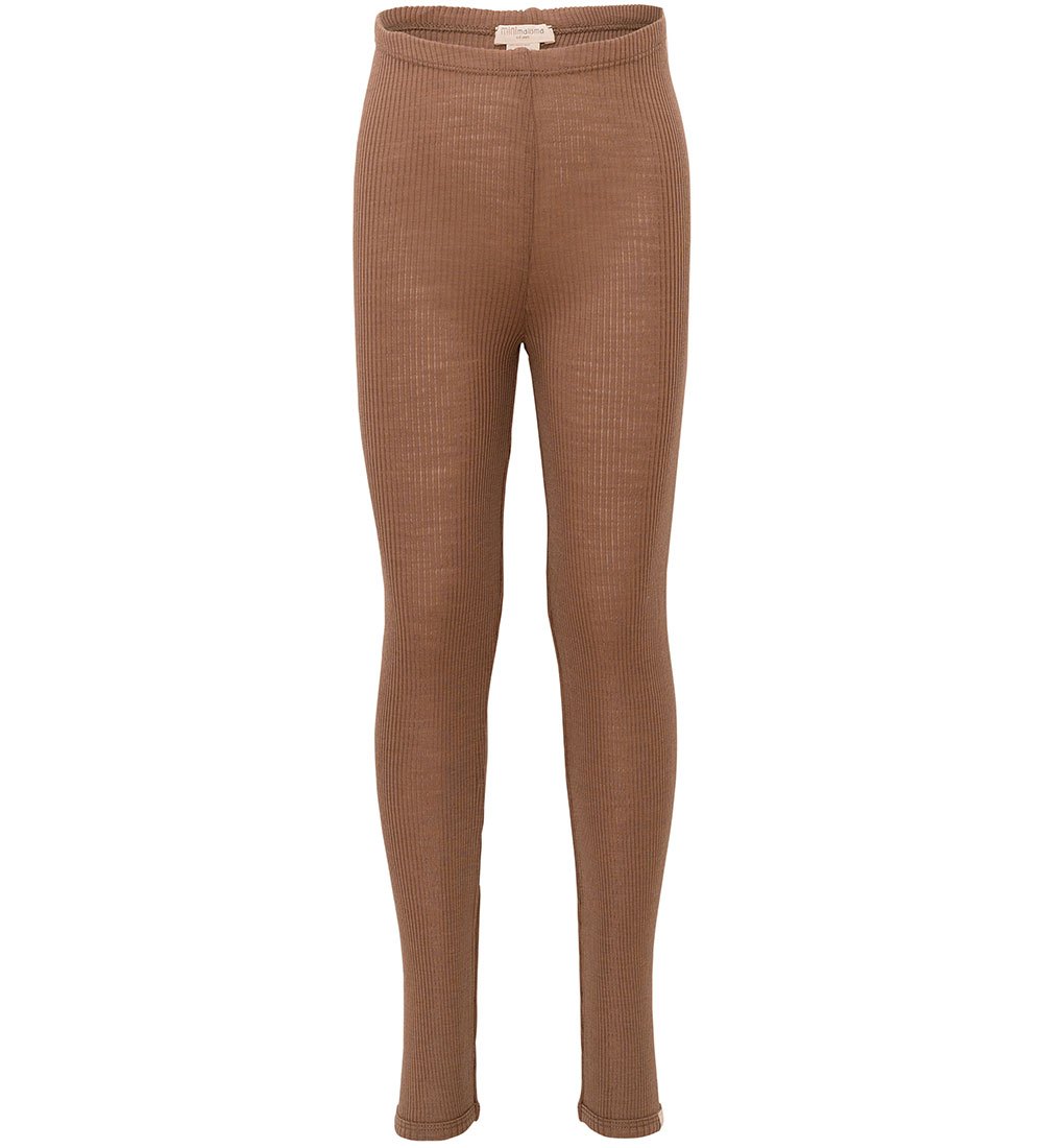 Minimalisma Leggings - Rib - Wool - Arona - Toffee