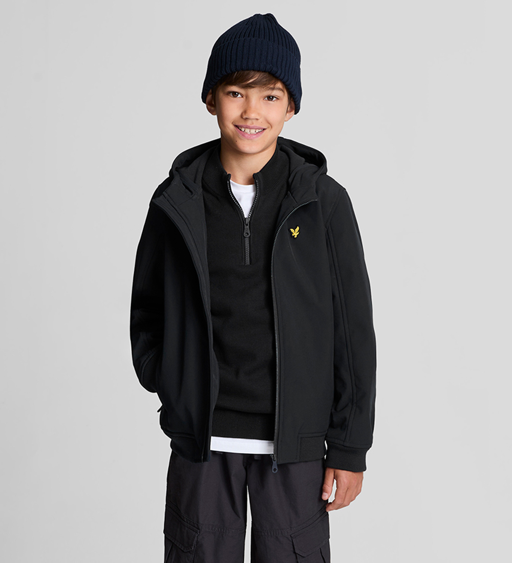 Lyle & Scott Softshell Jacket w. Fleece - Jet Black