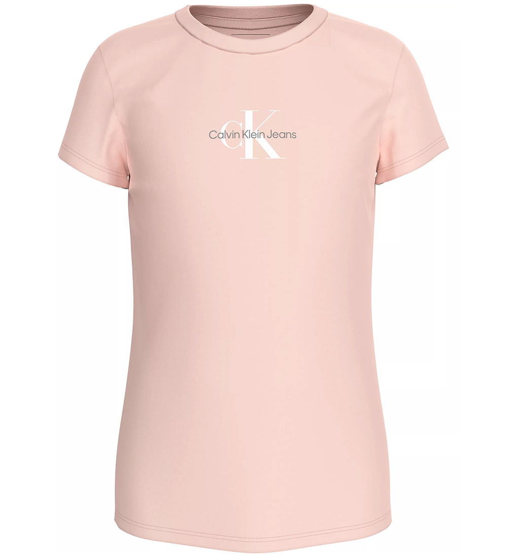 Calvin Klein T-skjorte - Micro Monogram - Peach Pisk