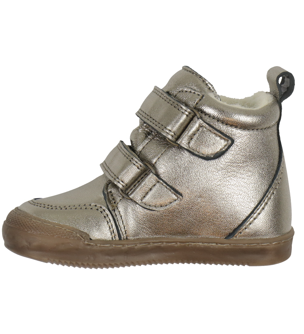 Pom Pom Winter Boots - Sneaker Wool Booty - Metallic Asphalt w.