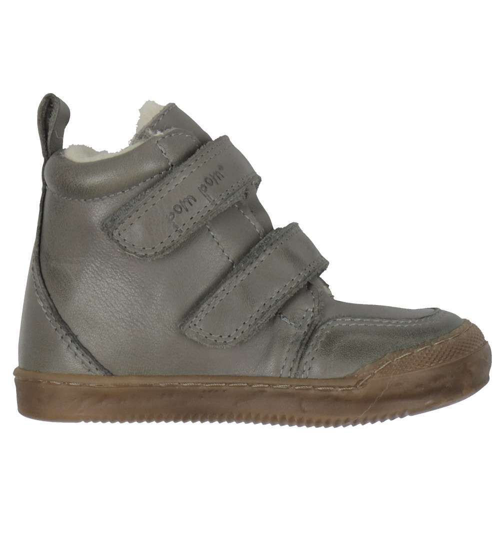 Pom Pom Winter Boots - Sneaker Wool Booty - Dark Forest w. Linin