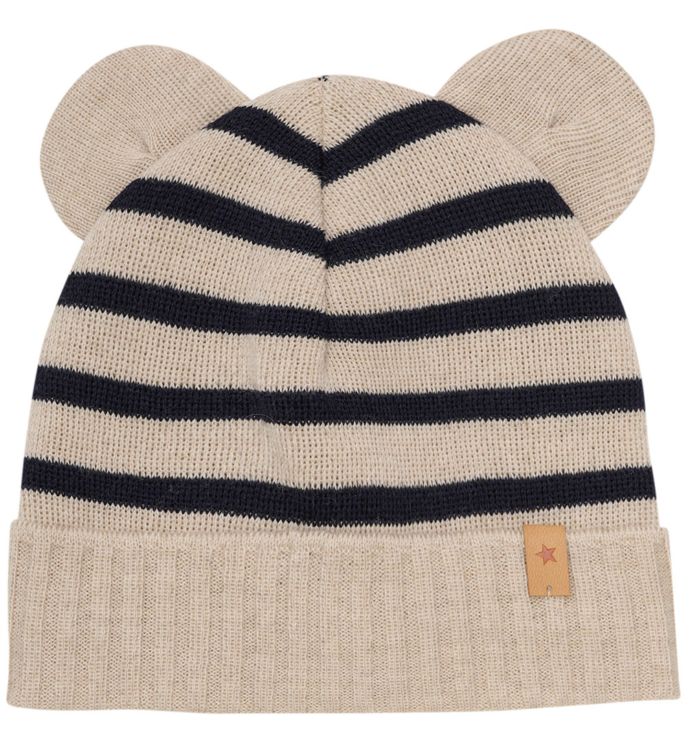 Huttelihut Beanie - Wool - Knitted - Dark Navy w. Ears