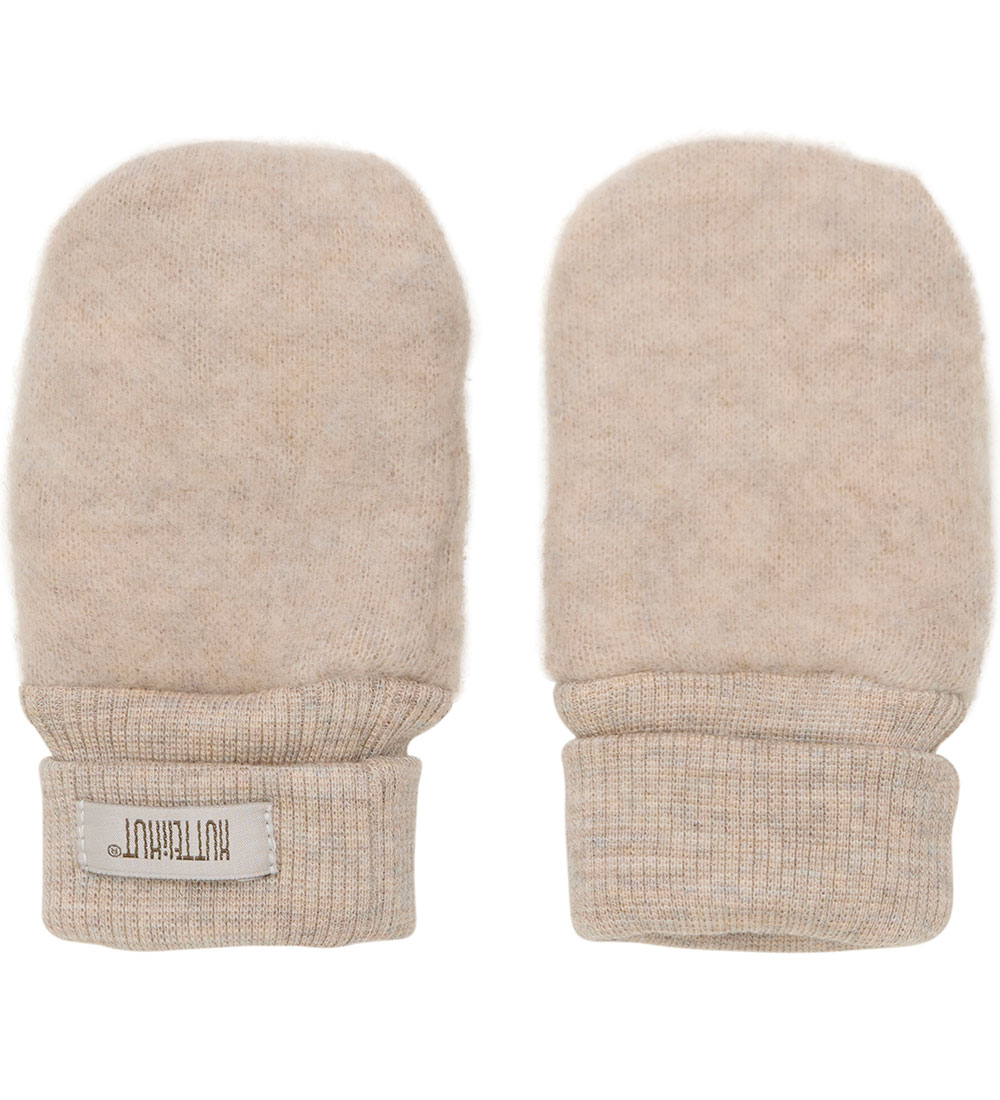 Huttelihut Mittens - Wool fleece - 2-layer - Camel Melange