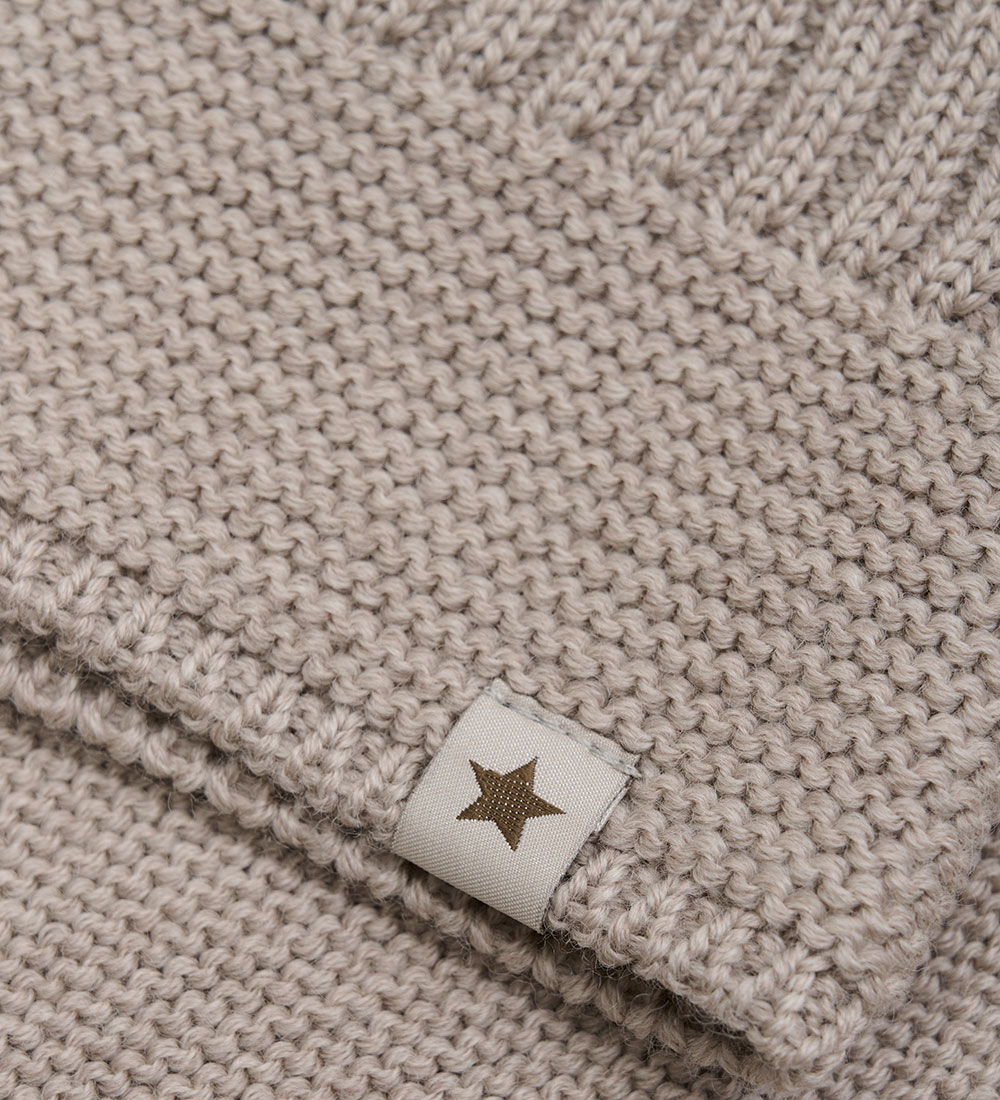 Huttelihut Balaclava - Wool/Cotton - Knitted - 2-layer - Camel M