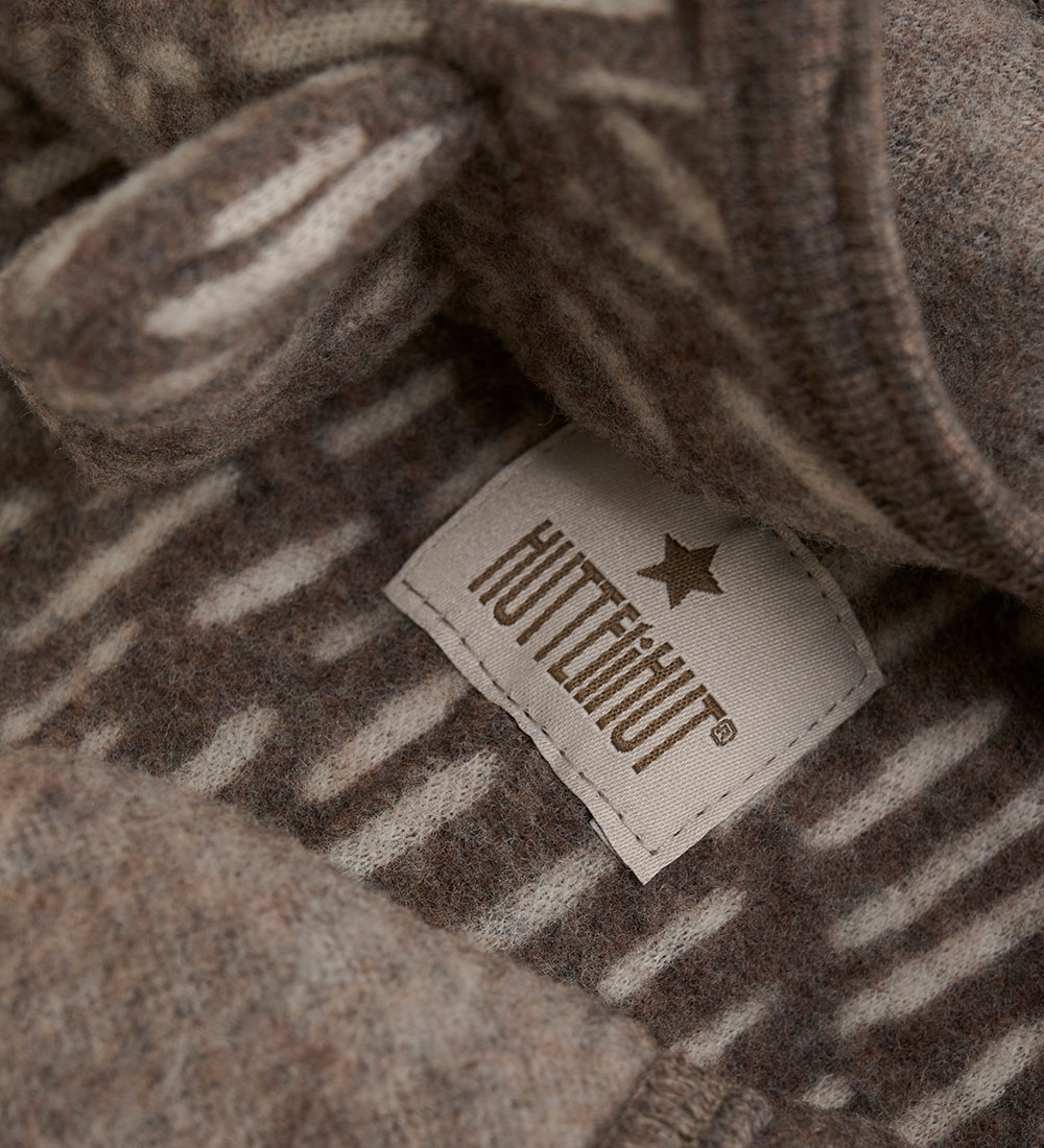 Huttelihut Pramsuit - Wool fleece - Morel w. Ears
