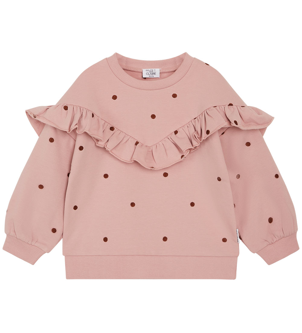 Hust and Claire Sweatshirt - Sicilia - Dusty Rose w. Dots