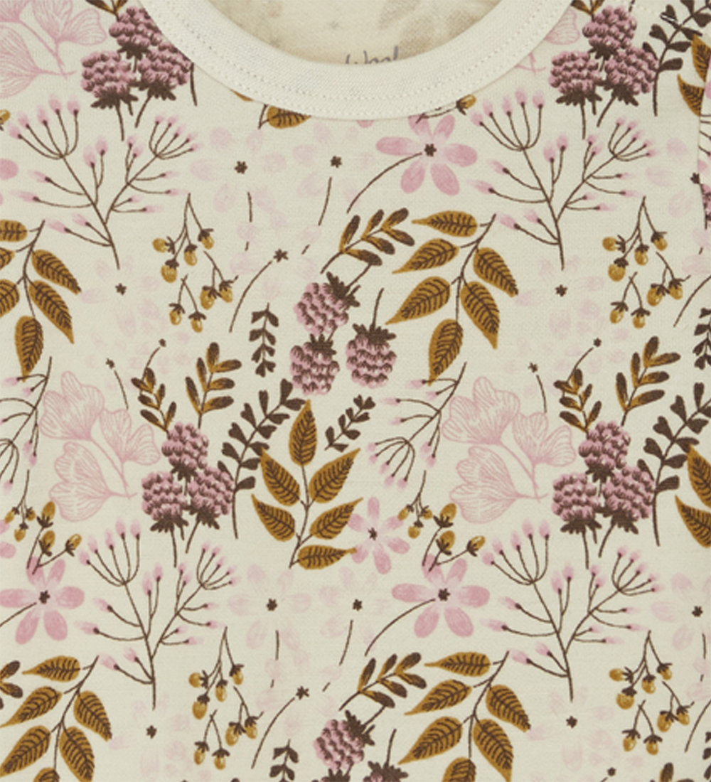 Hust and Claire Body L/æ - Wolle/Bambus - Badia - Orchid m. Blum
