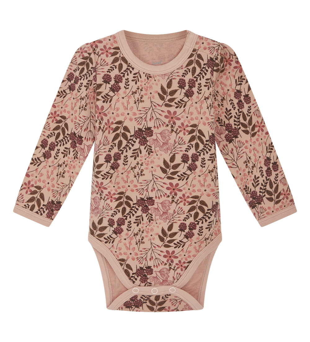 Hust and Claire Bodysuit L/æ - Wool/Bamboo - Badia - Rose Cloud