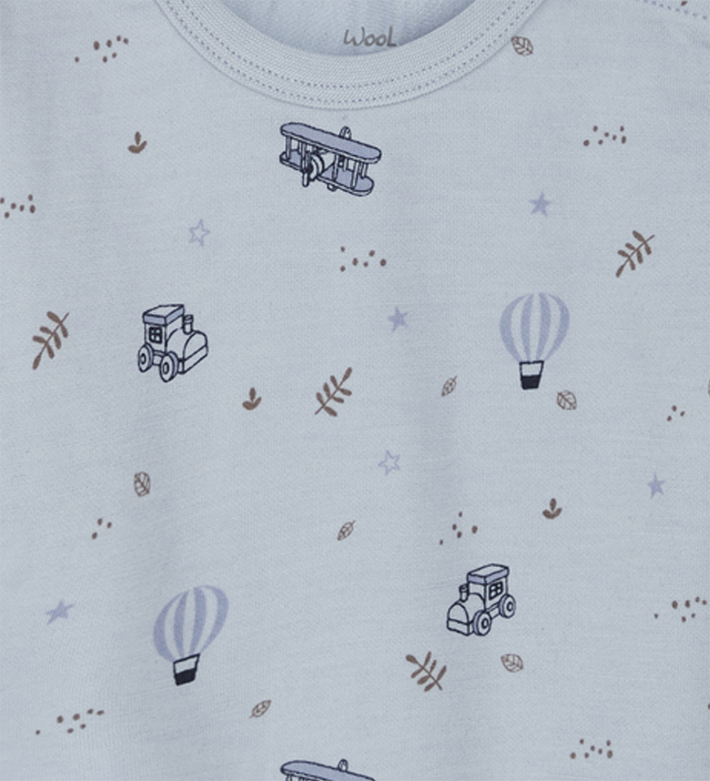 Hust and Claire Bodysuit L/æ - Wool/Bamboo - Baloo - Cloud Blue