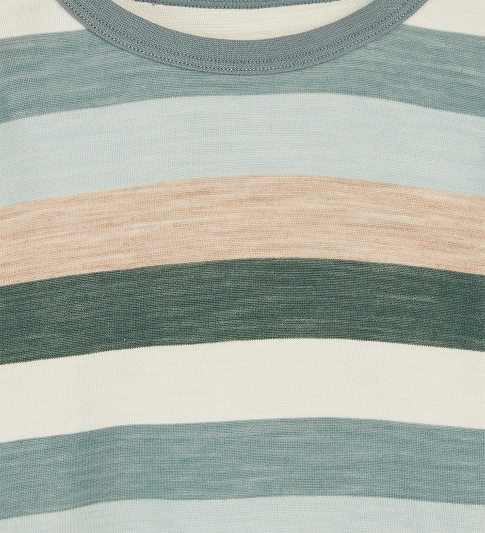 Hust and Claire Bluse - Wolle/Bambus - Abba - Jade Green m. Stre
