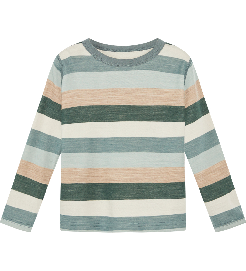 Hust and Claire Bluse - Wolle/Bambus - Abba - Jade Green m. Stre