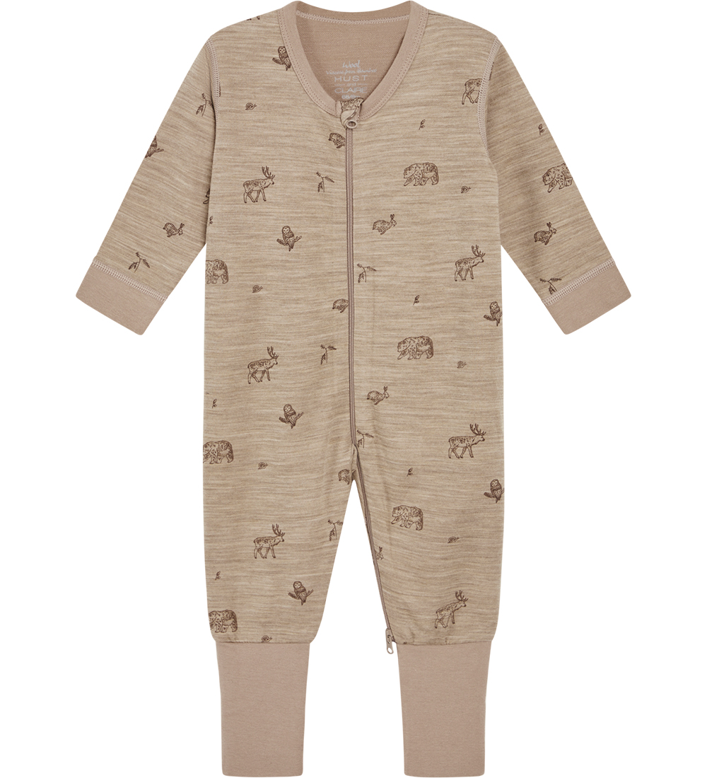Hust and Claire Jumpsuit - Wool/Bamboo - Manu - Biscuit Melange