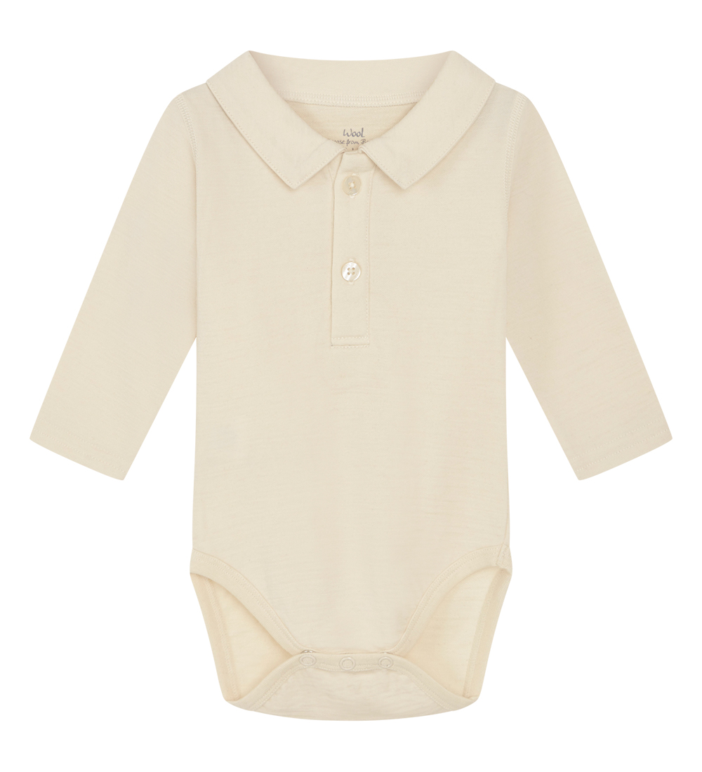 Hust and Claire Polo body L/æ - Wool/Bamboo - Baldur - Ecru