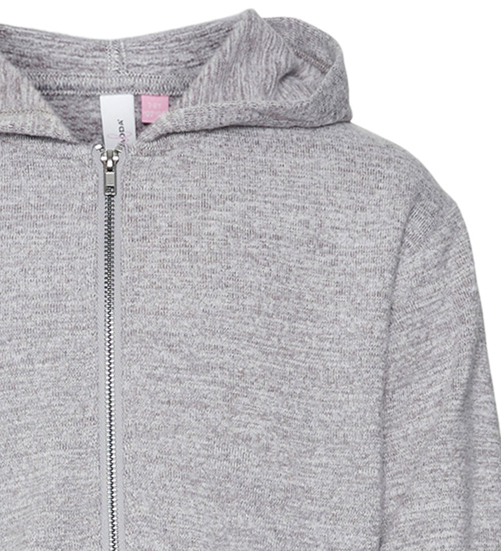 Vero Moda Girl Cardigan w. Hood - VmBella - Light Grey Melange
