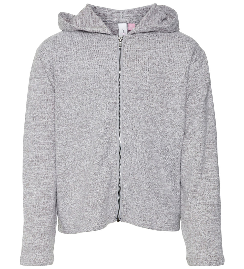 Vero Moda Girl Cardigan w. Hood - VmBella - Light Grey Melange