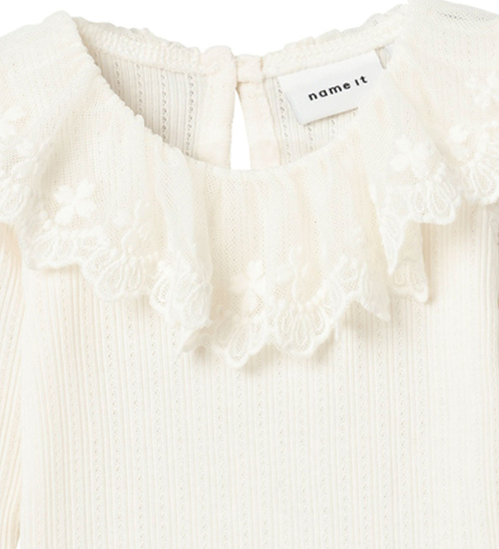 Name It Bodysuit L/æ - Rib - NbfNofie - Jet Stream w. Blonde
