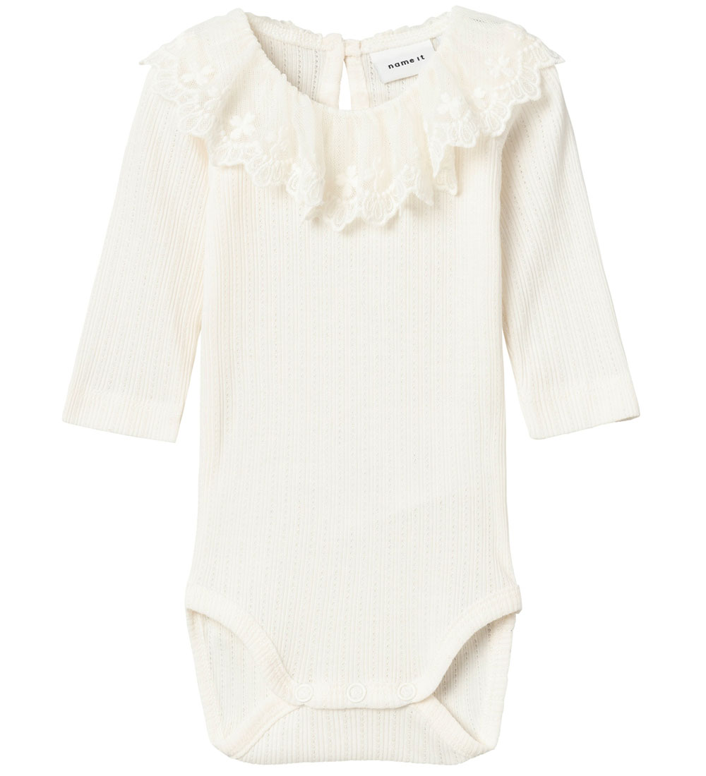 Name It Bodysuit L/æ - Rib - NbfNofie - Jet Stream w. Blonde