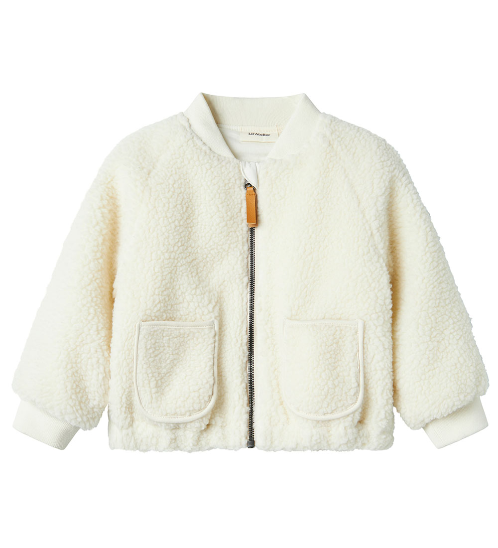 Lil' Atelier Fleece Jacket - NmnLajo - Coconut Milk/Ladybug