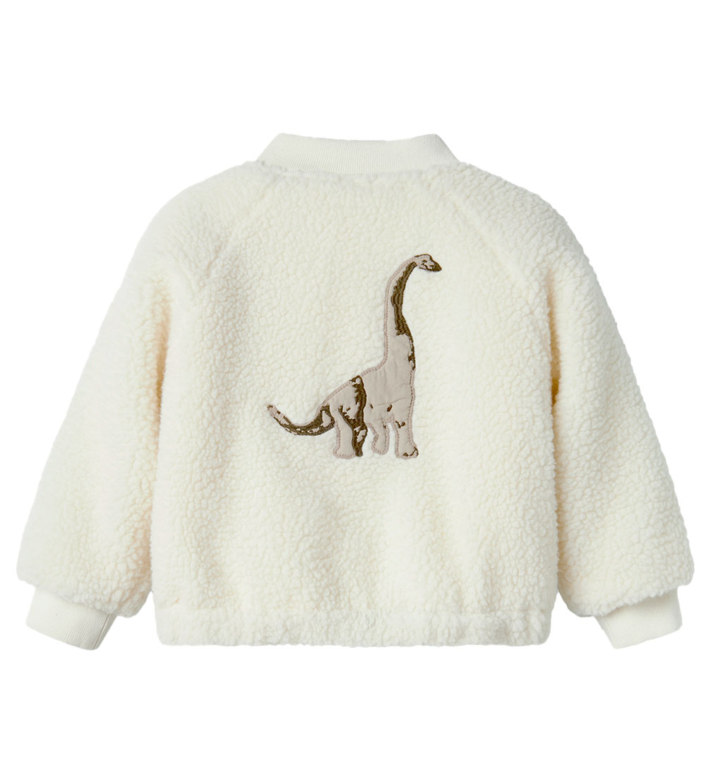 Lil' Atelier Flísjakki - NmnLajo - Kókosmjólk/Dino