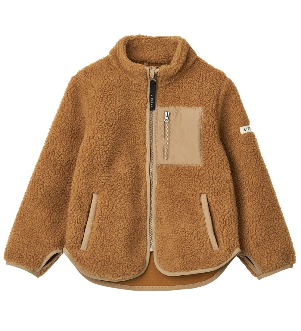 Liewood Fleece Jacket - Nolan - Golden Caramel Oat Mix