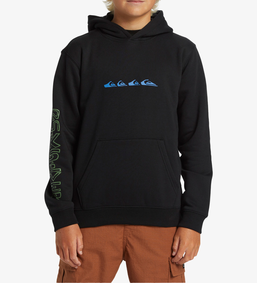 Quiksilver Hoodie - Graphic - Black w. Print