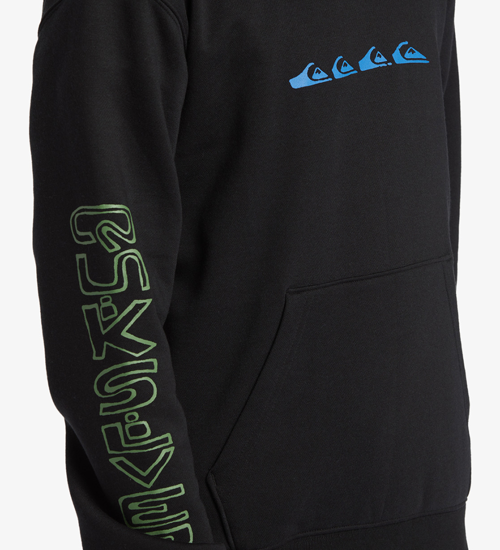 Quiksilver Hoodie - Graphic - Black w. Print