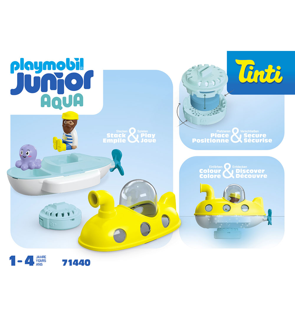 Playmobil Junior Aqua - Junior & Tinti Kleurrijk Submarine - 714