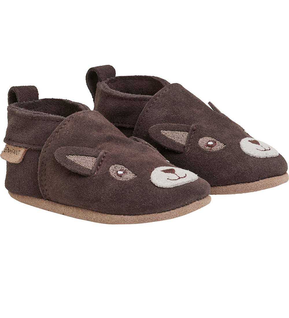 En Fant Leder-Krabbelschuhe - Chocolate Brown