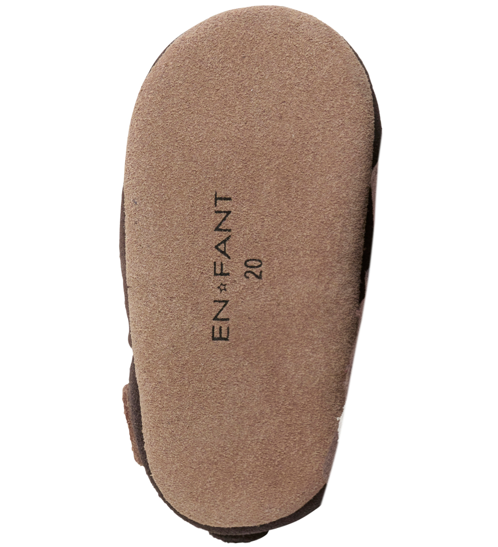 En Fant Leder-Krabbelschuhe - Chocolate Brown