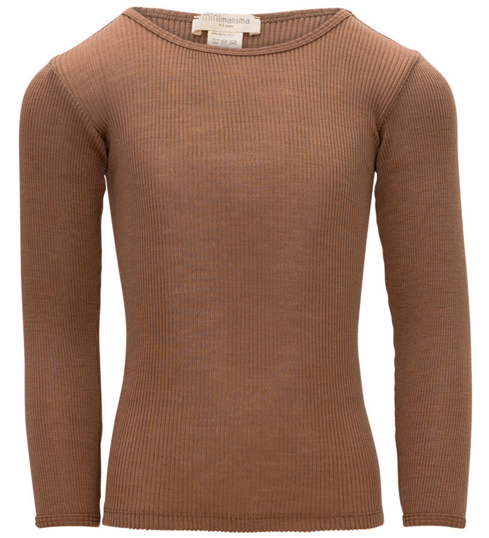 Minimalisma Blouse - Rib - Wool - Atlantic - Toffee