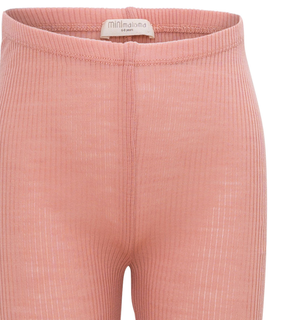 Minimalisma Leggings - Rib - Wool - Arona Frill - Cloudberry