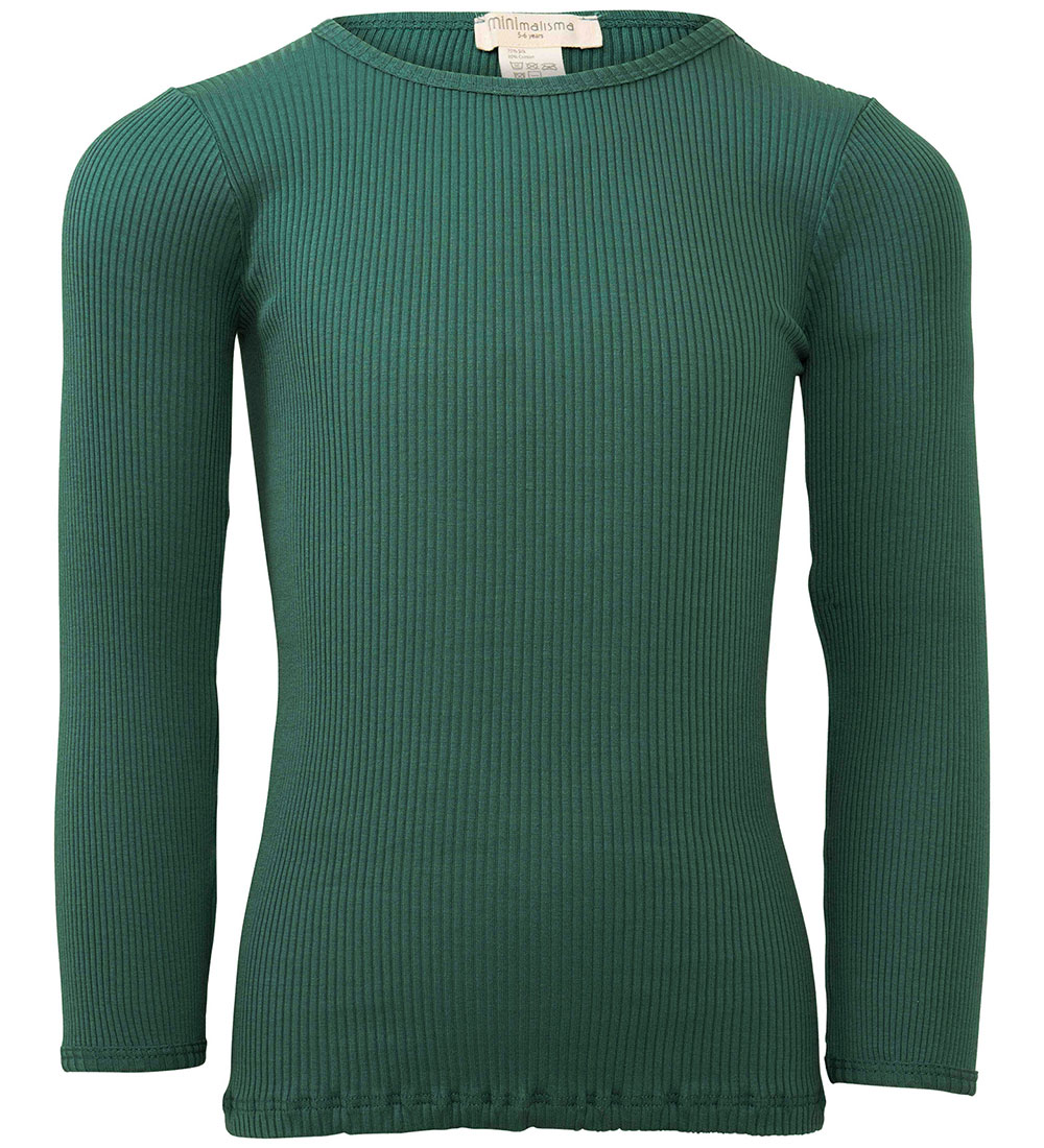 Minimalisma Blouse - Rib - Silk/Cotton - Bergen - Emerald