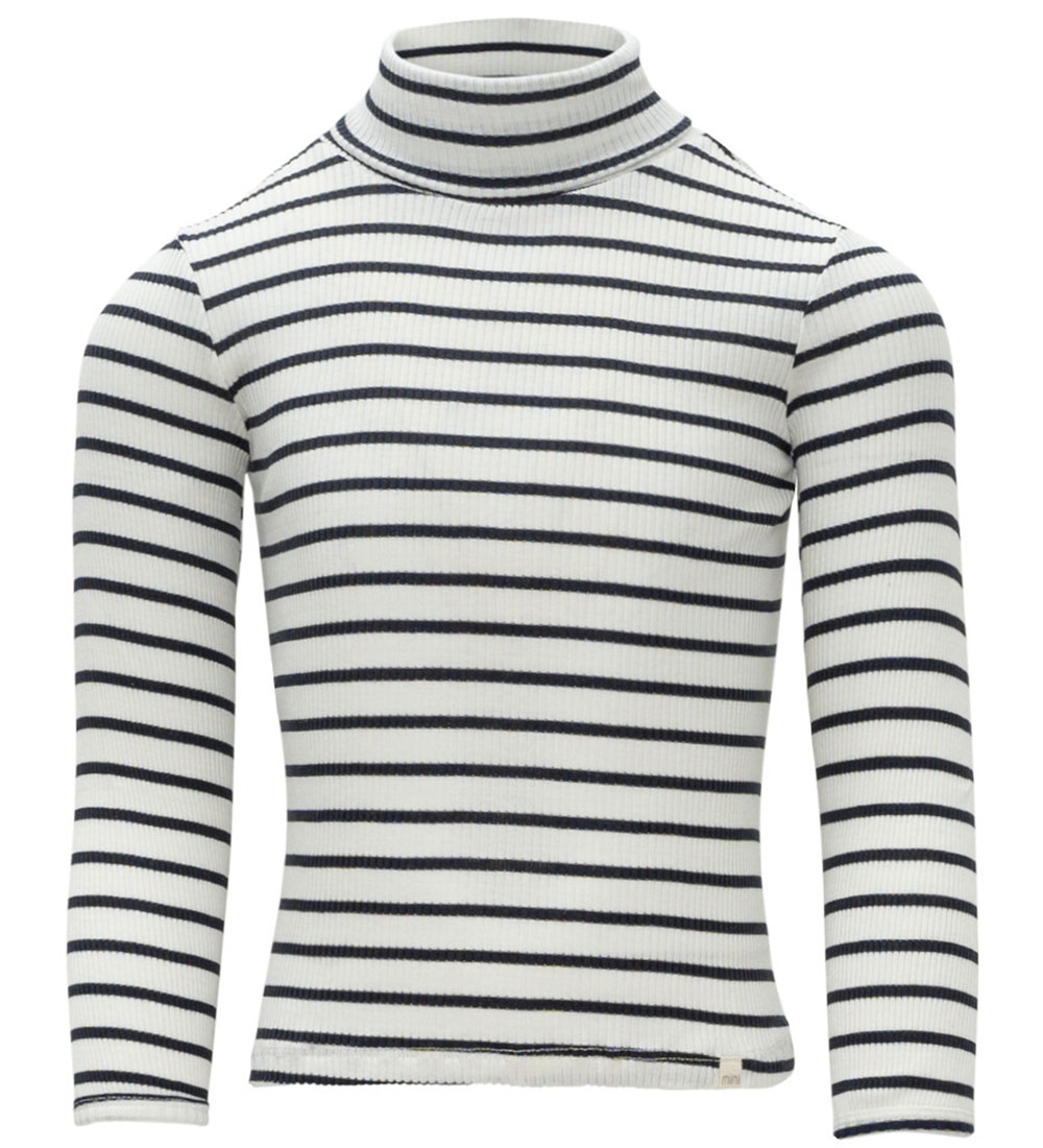 Minimalisma Blouse w. Turtleneck - Rib - Silk/Cotton - Bui - Sai