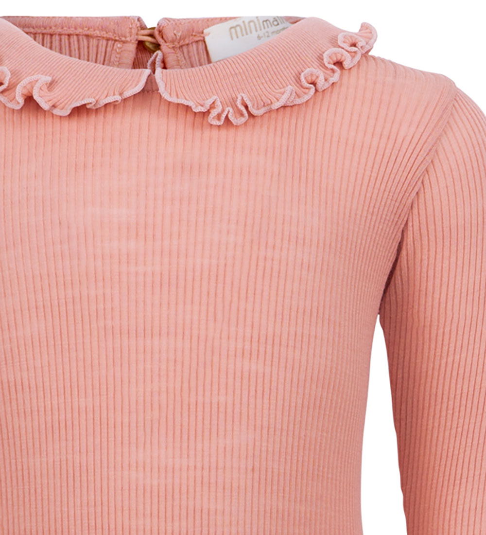 Minimalisma Bodysuit L/æ - Rib - Wool - Athena - Cloudberry