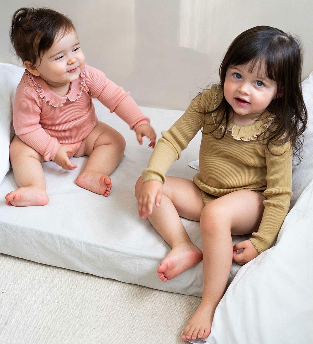 Minimalisma Bodysuit L/æ - Rib - Wool - Athena - Cloudberry
