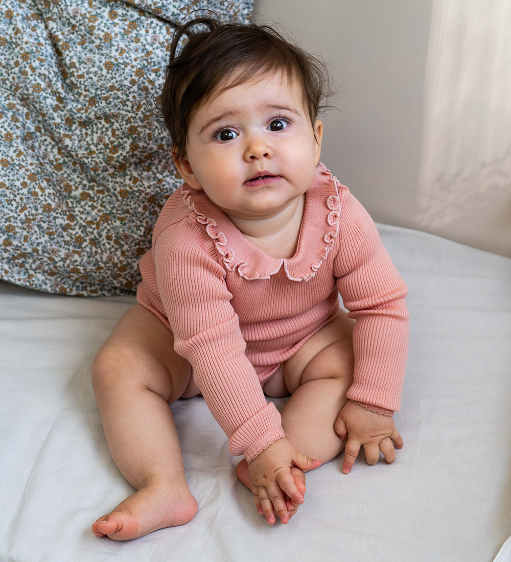 Minimalisma Bodysuit L/æ - Rib - Wool - Athena - Cloudberry