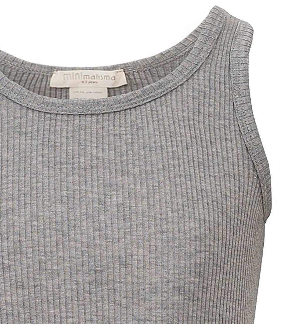 Minimalisma Top - Rib - Silk/Cotton - Billund - Grey Melange