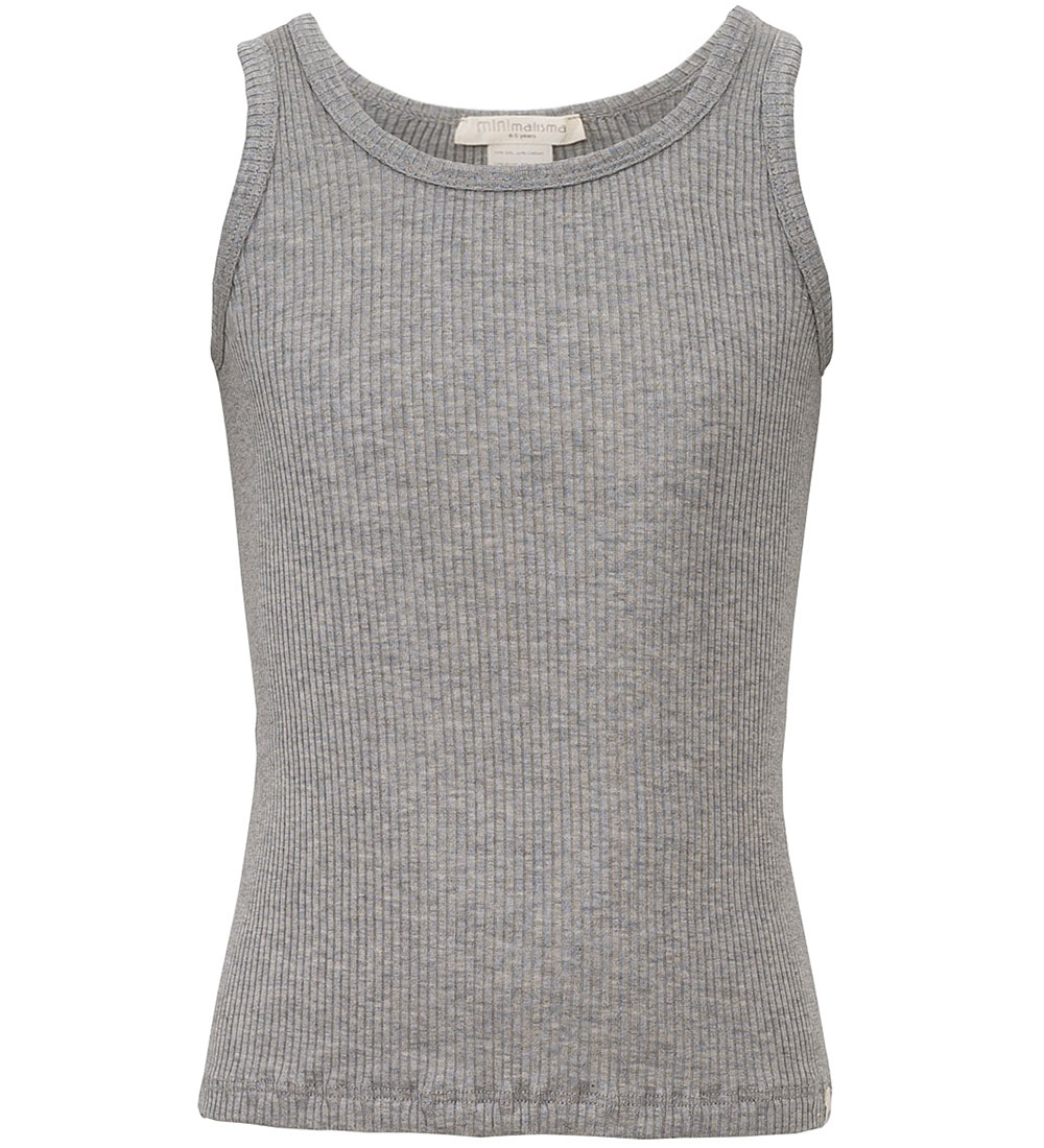 Minimalisma Top - Rib - Silk/Cotton - Billund - Grey Melange