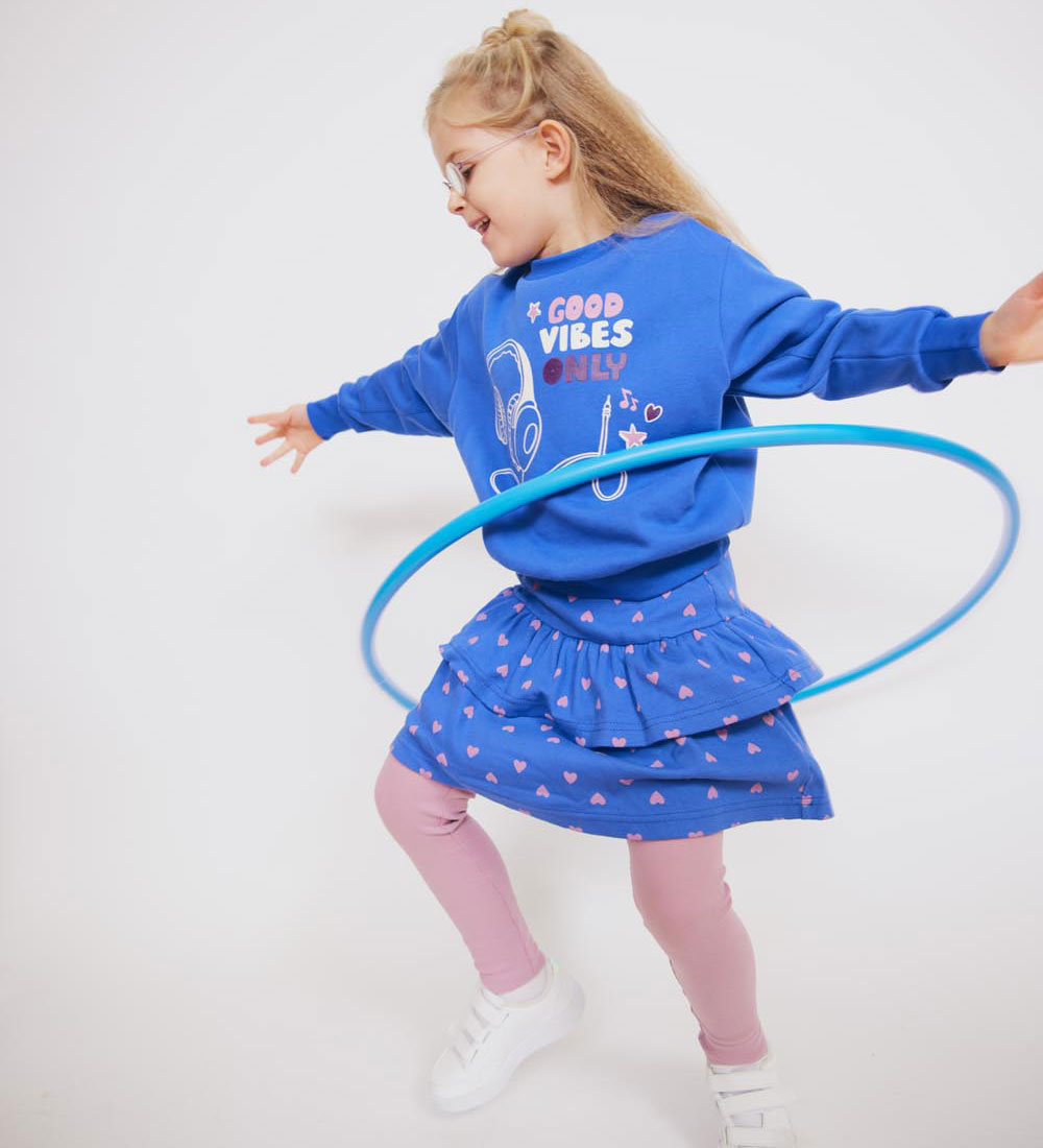 Freds World Skirt - Rib - Heart - Star Blue/Pink Haze