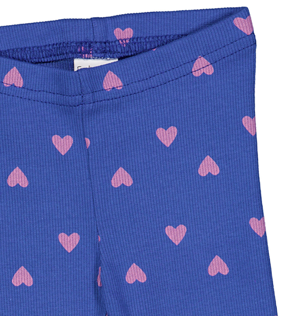 Freds World Leggingsit - Joustinneule - Heart - Tähti Blue/Vaale