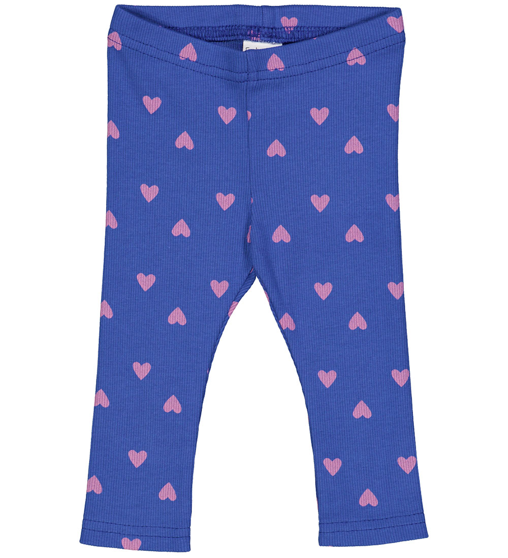 Freds World Leggingsit - Joustinneule - Heart - Tähti Blue/Vaale