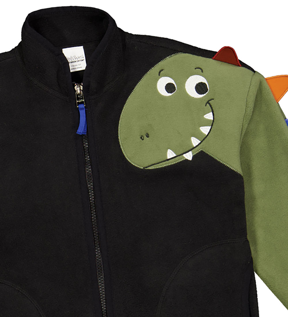 Freds World Fleece Jacket - Black w. Dino