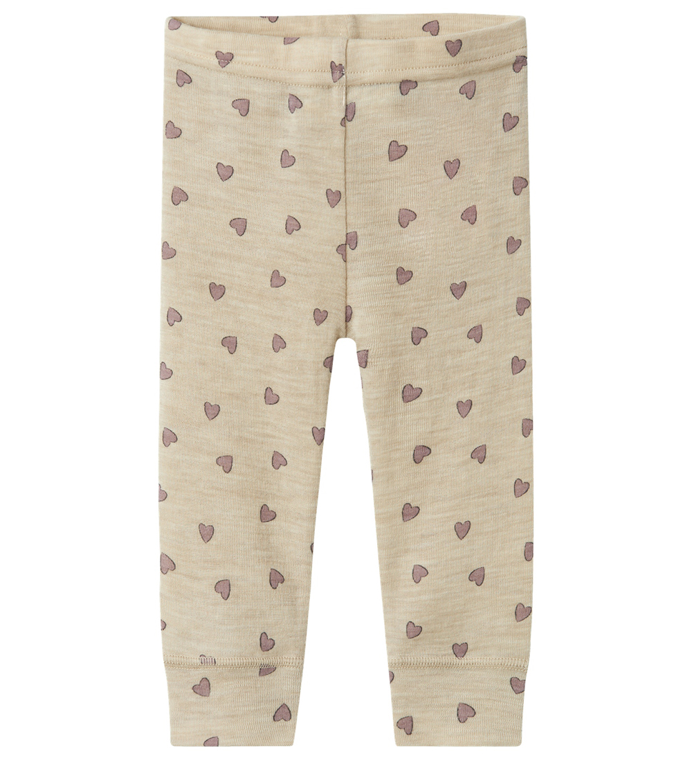 Name It Leggings - ull - NbfWang - Pure Cashmere M. Hjörtu