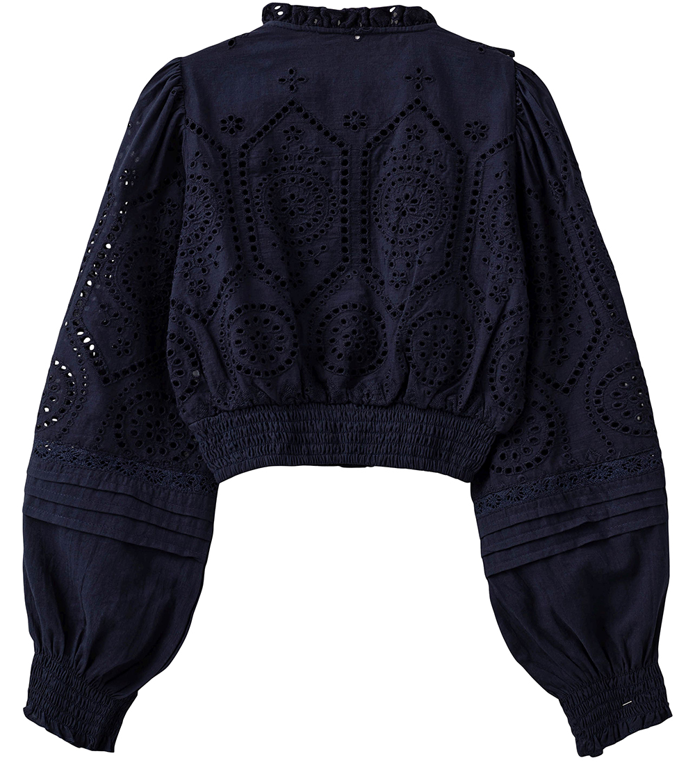 Sofie Schnoor Blouse - Dark Blue w. Pointelle